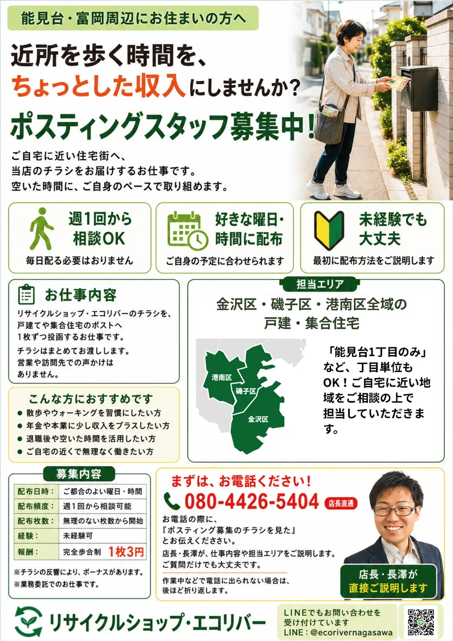 ポスティングスタッフ募集チラシ